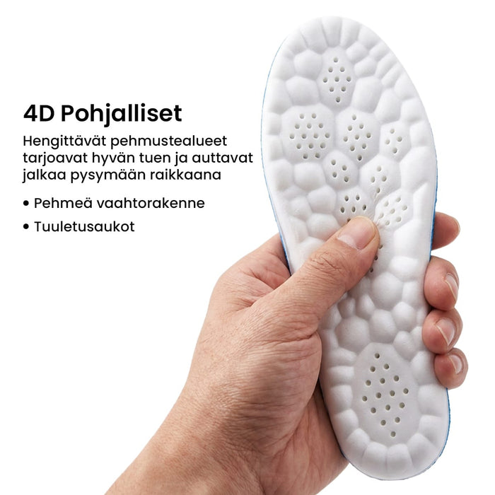 4D-iskunvaimennuspohjalliset